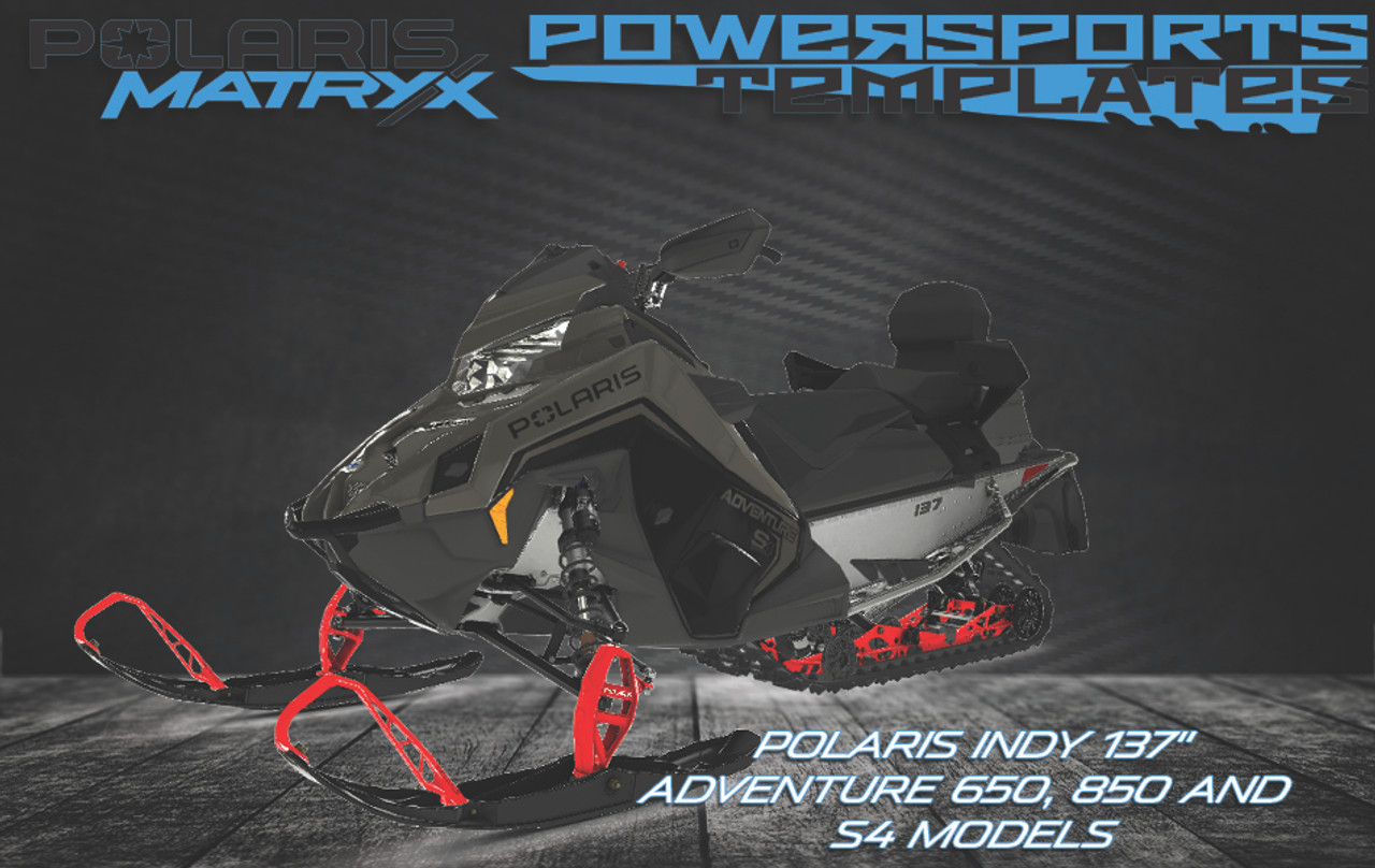 WRAP TEMPLATE FOR POLARIS INDY ADVENTURE 650 850 S4 137 SNOWMOBILES POWERSPORTS TEMPLATES PRM 1