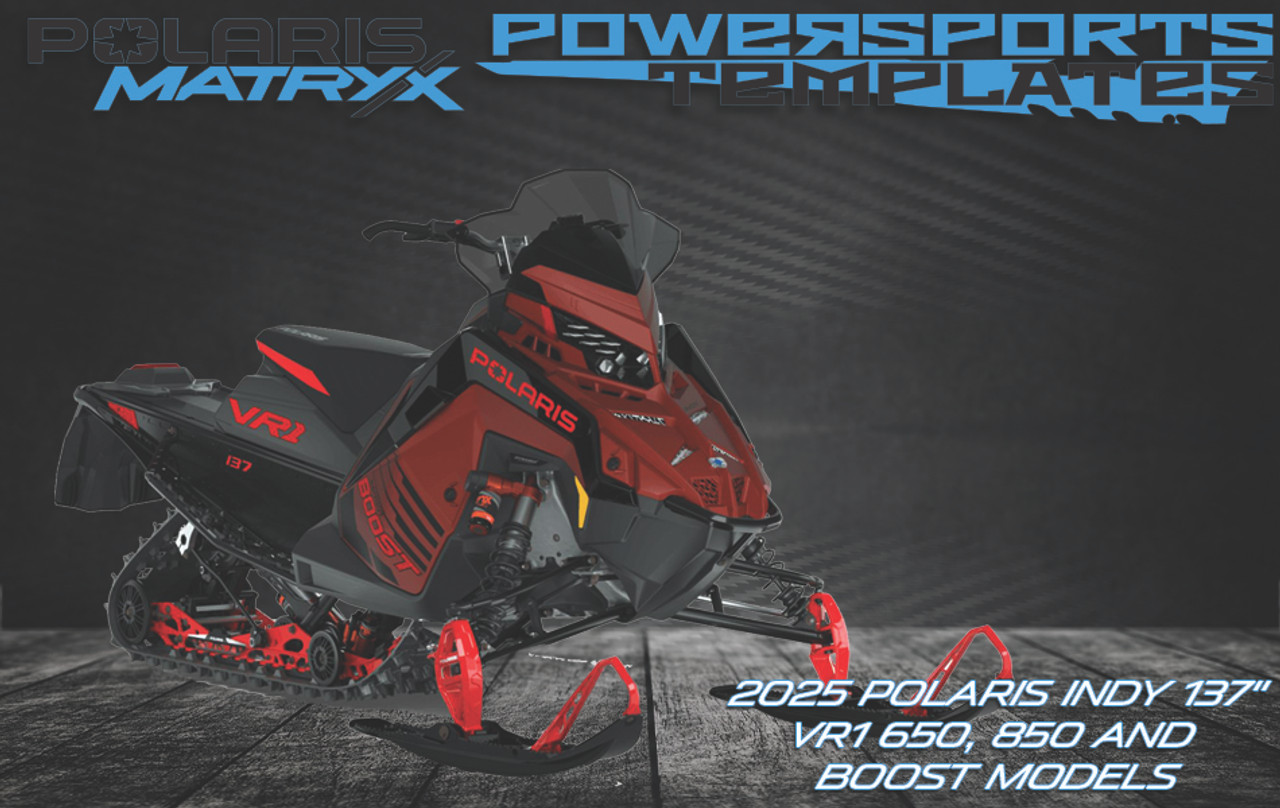 WRAP TEMPLATE FOR 2025 POLARIS INDY VR1 650 850 BOOST 137 SNOWMOBILES POWERSPORTS TEMPLATES