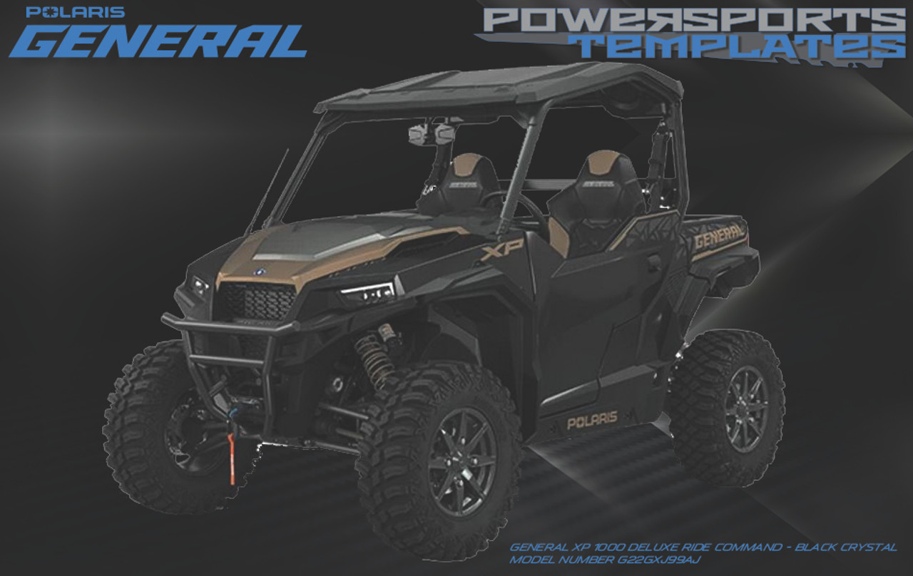 POLARIS GENERAL XP 1000 WRAP TEMPLATE G22GXJ99AJ 2022 BLACK CRYSTAL