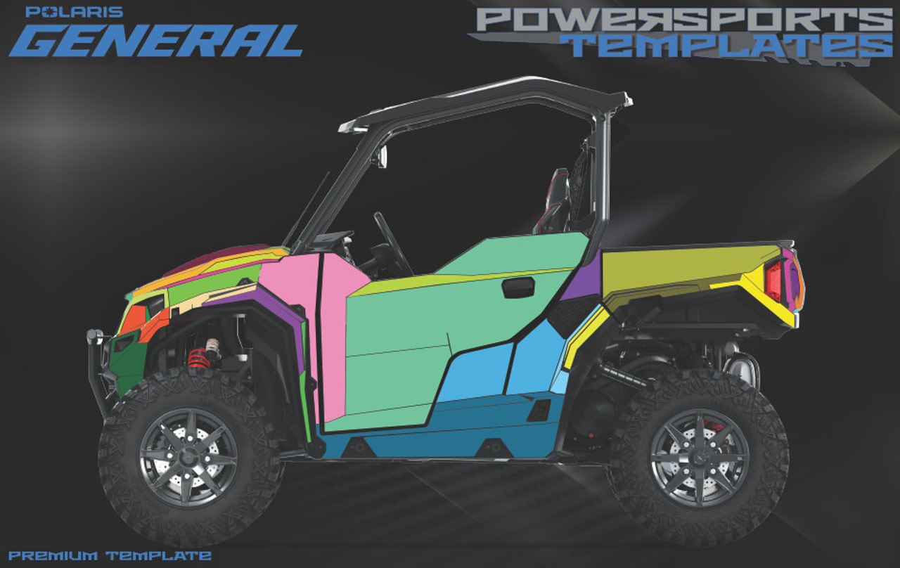 POLARIS GENERAL XP 1000 WRAP TEMPLATE G22GXK99AP 2022 MATTE SLATE BLUE METALLIC