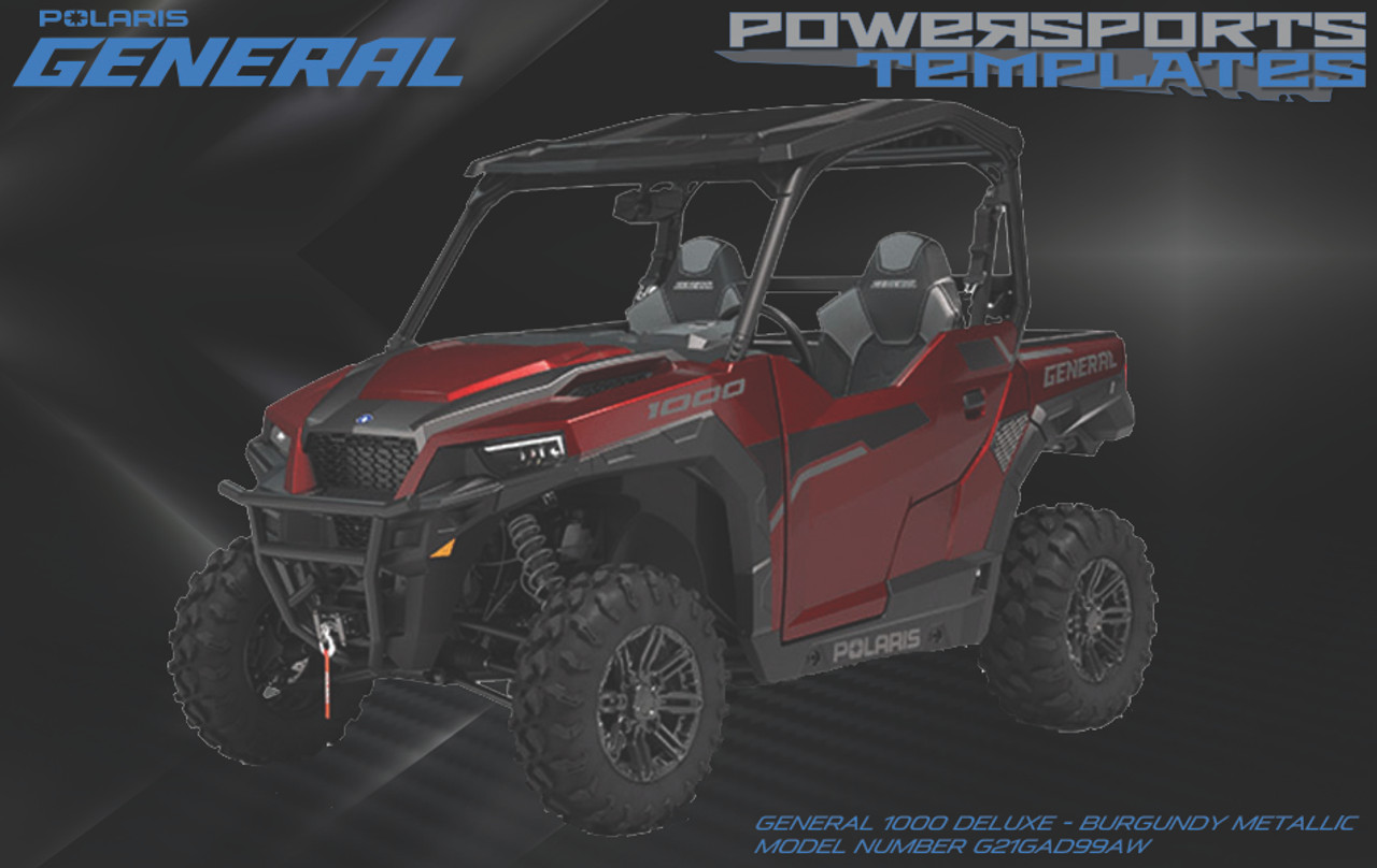 POLARIS GENERAL 1000 WRAP TEMPLATE G21GAD99AW 2021 BURGUNDY METALLIC