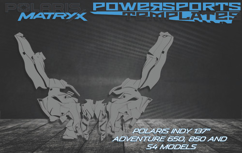 WRAP TEMPLATE FOR POLARIS INDY ADVENTURE 650 850 S4 137 SNOWMOBILES POWERSPORTS TEMPLATES STD 1