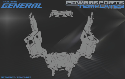 POLARIS GENERAL XP 1000 WRAP TEMPLATE G20GXD99AG 2020 DELUXE - STEALTH GRAY