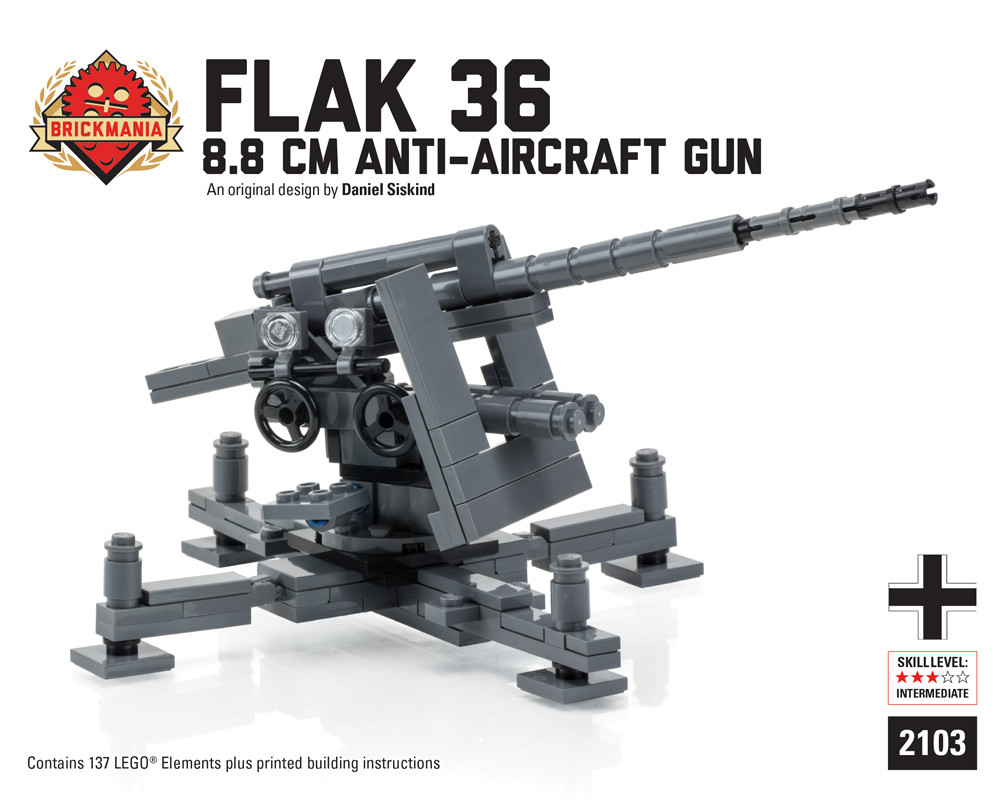 Flak 36 8.8 cm Anti-Aircraft Gun - Brickmania Toys