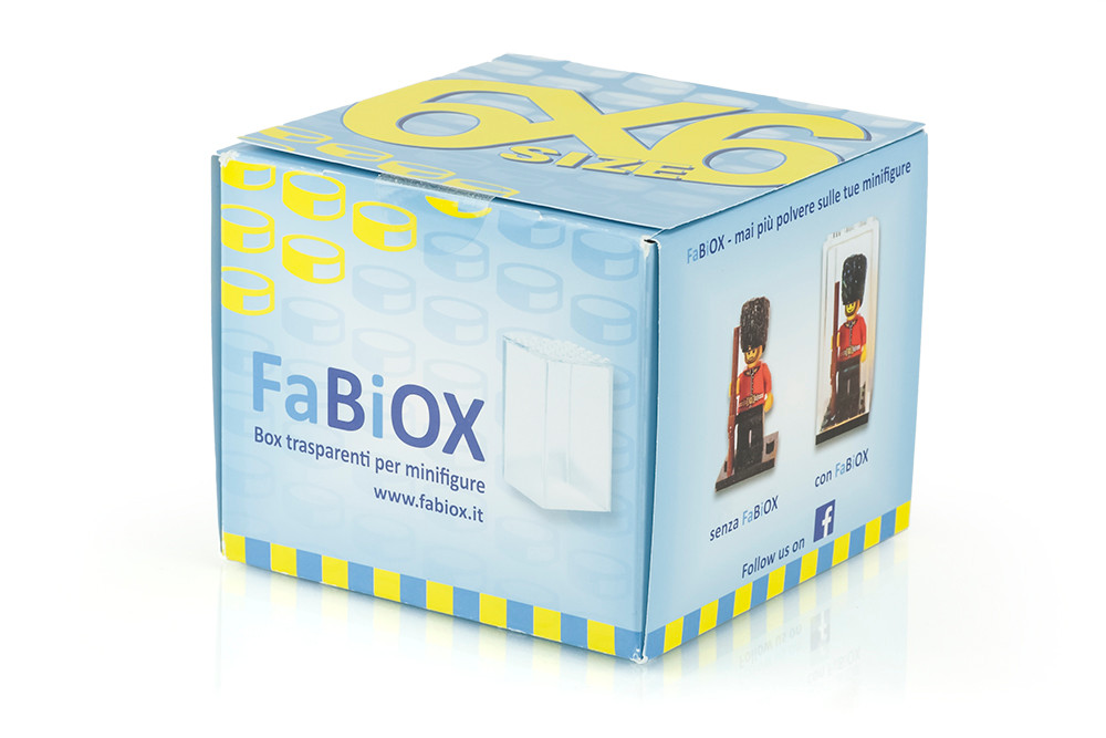 FaBiOX 6x6 studs (Single)-Transparent Boxes for Minifigures