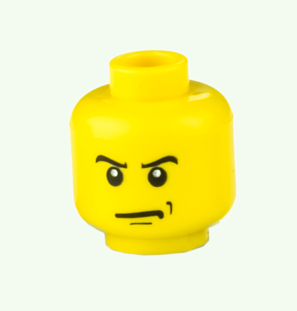 Genuine LEGO® Head with Scowl