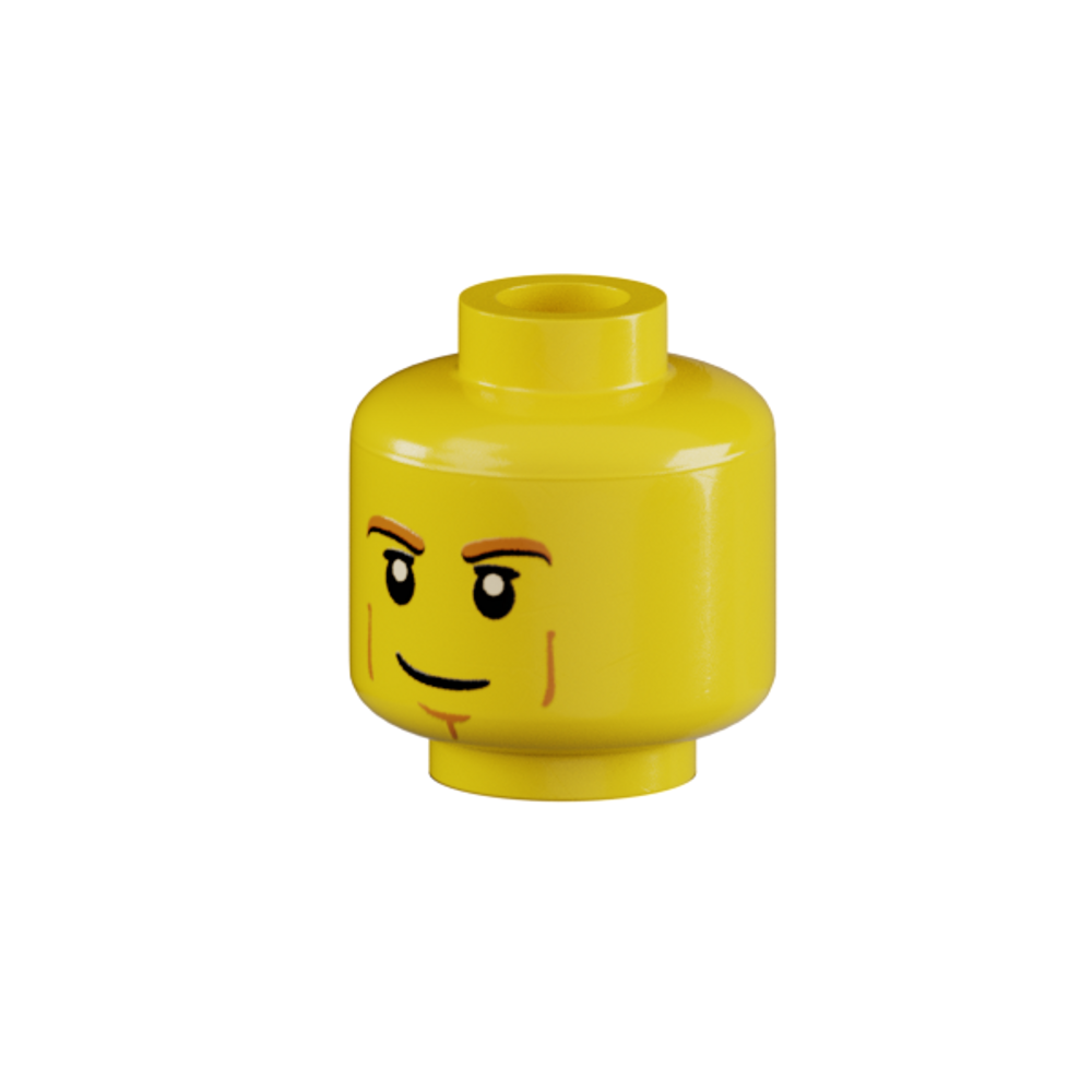 Genuine LEGO® Head with Lines on Cheeks