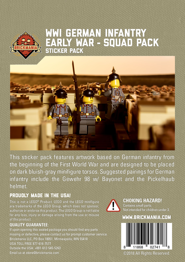 WWI German Infantry (Early War) - Squad Pack - Stickers