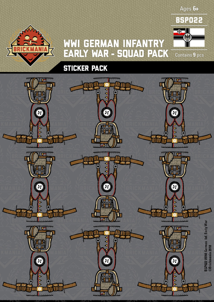 WWI German Infantry (Early War) - Squad Pack - Stickers