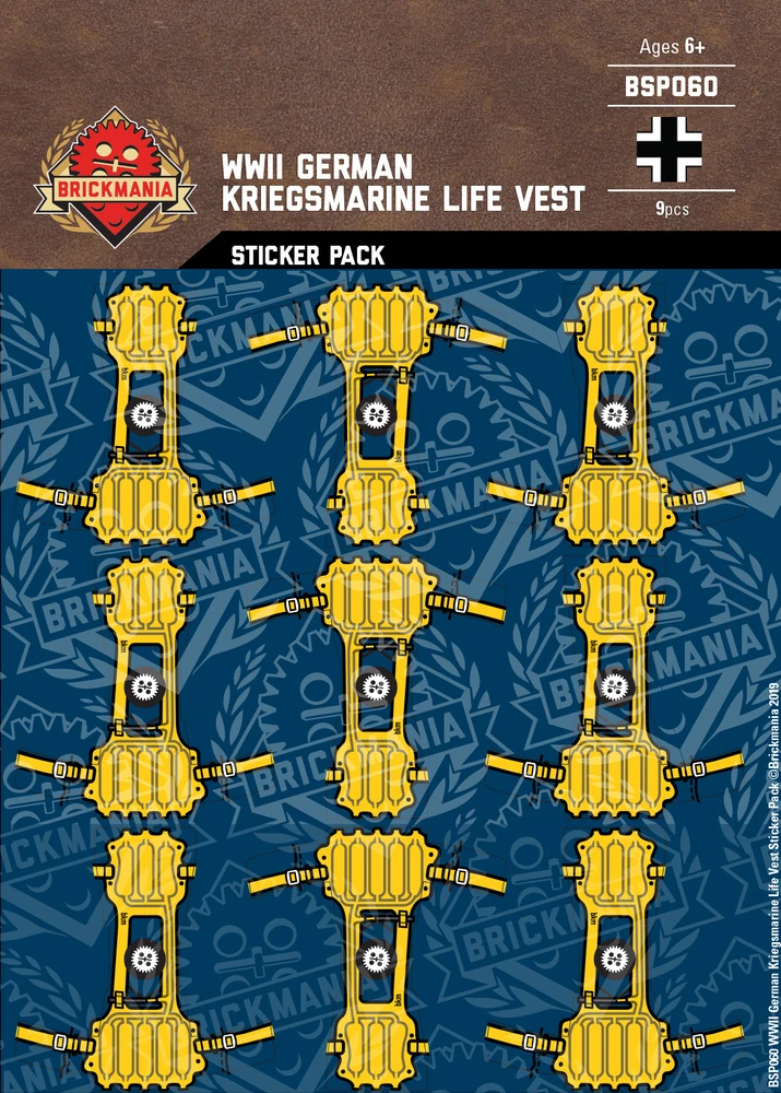 WWII German Kriegsmarine Life Vest - Sticker Pack