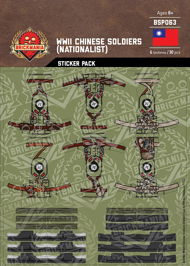 WWII Chinese Soldiers Nationalist - Sticker Pack