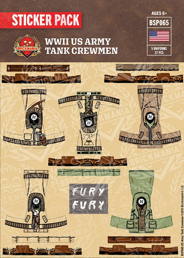 WWII US Army Tank Crewmen - Sticker Pack