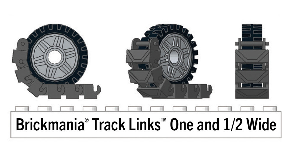 Brickmania Track Links™ - Chevron One and a Half  Wide - Red- x150