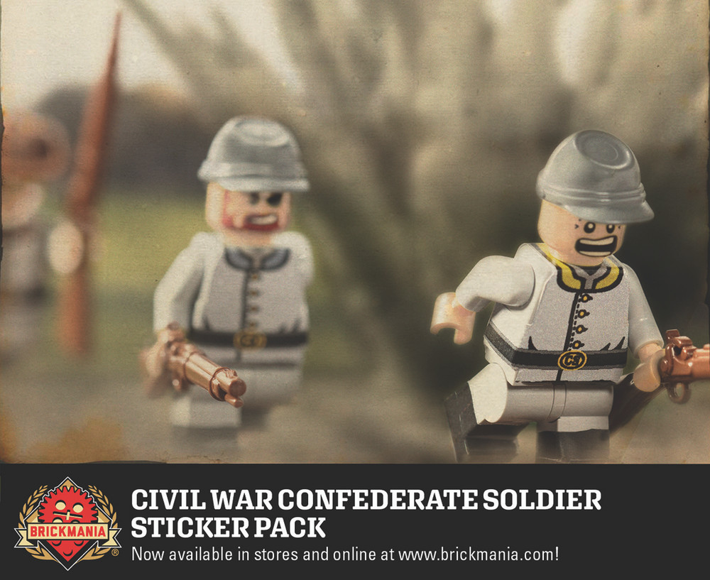 Civil War Confederate Soldier Sticker Pack