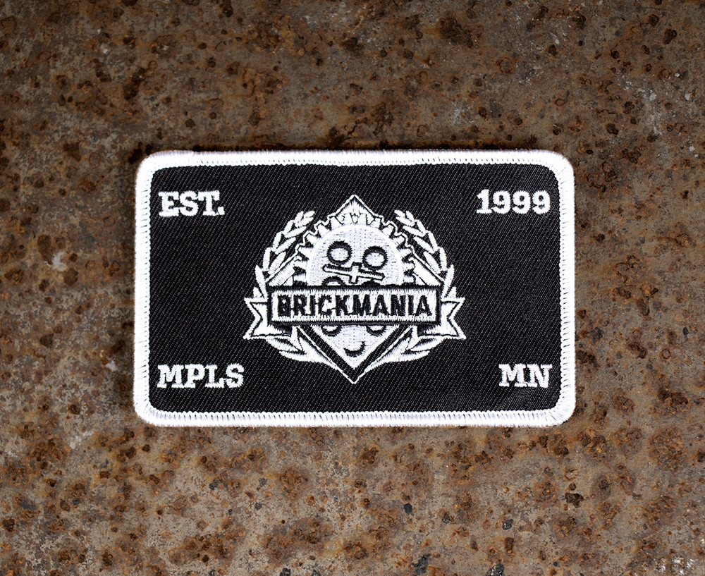 Brickmania Hook Fastener Tactical Patch - Black and White