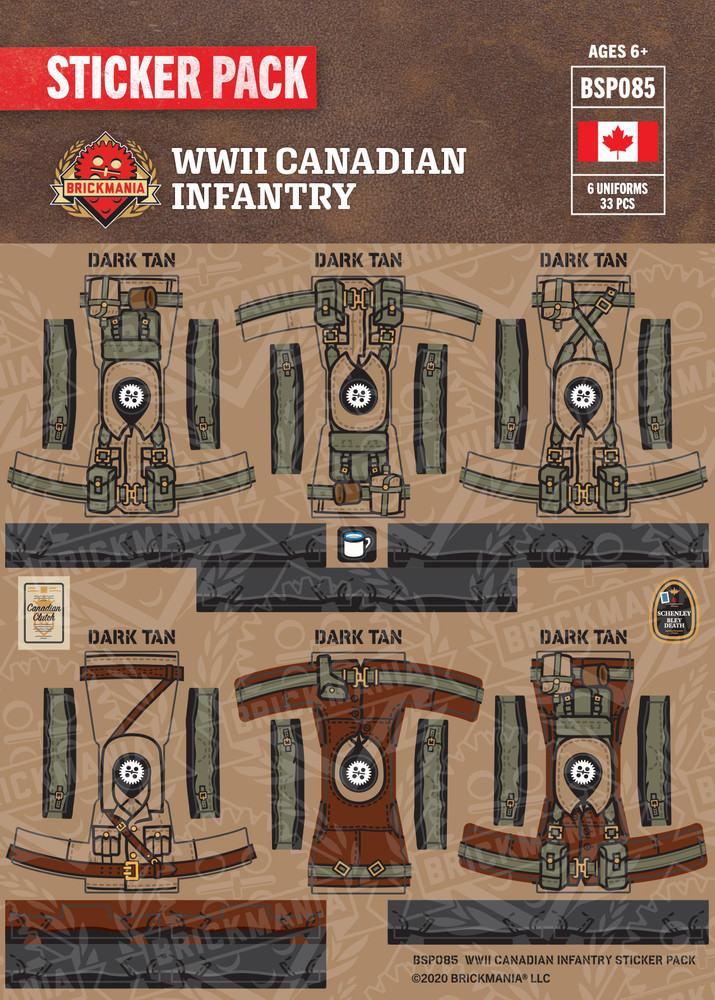 WWII Canadian Infantry Sticker Pack