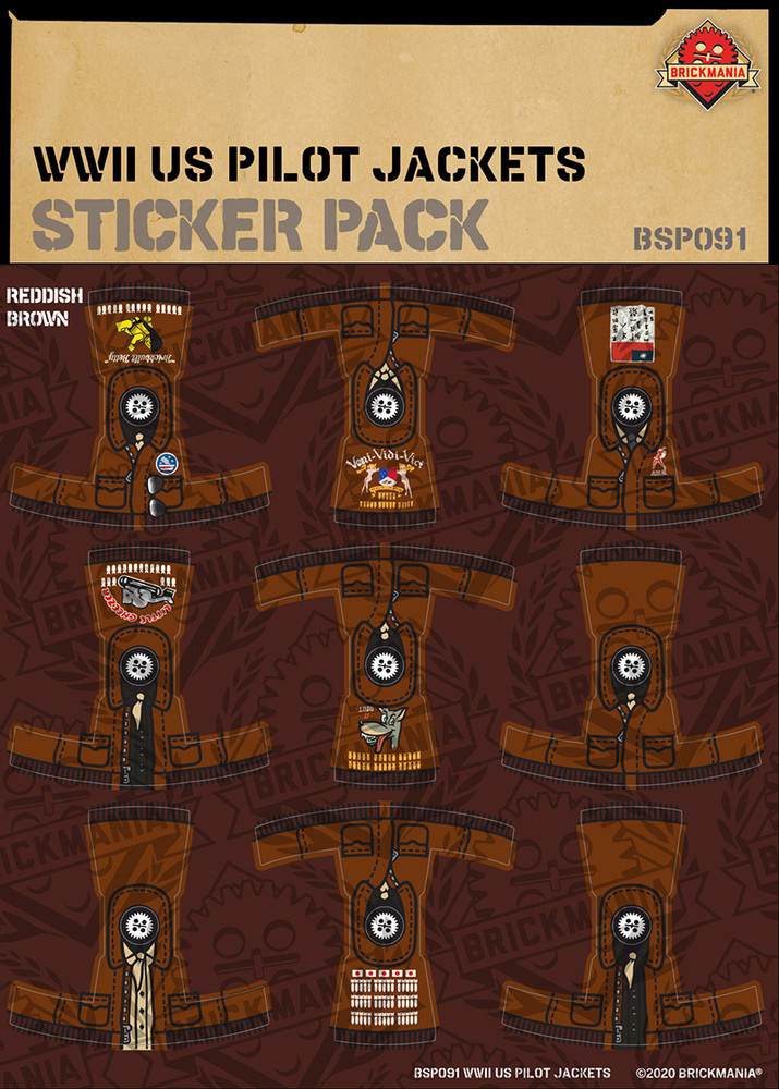 WWII US Pilot Jackets - Sticker Pack