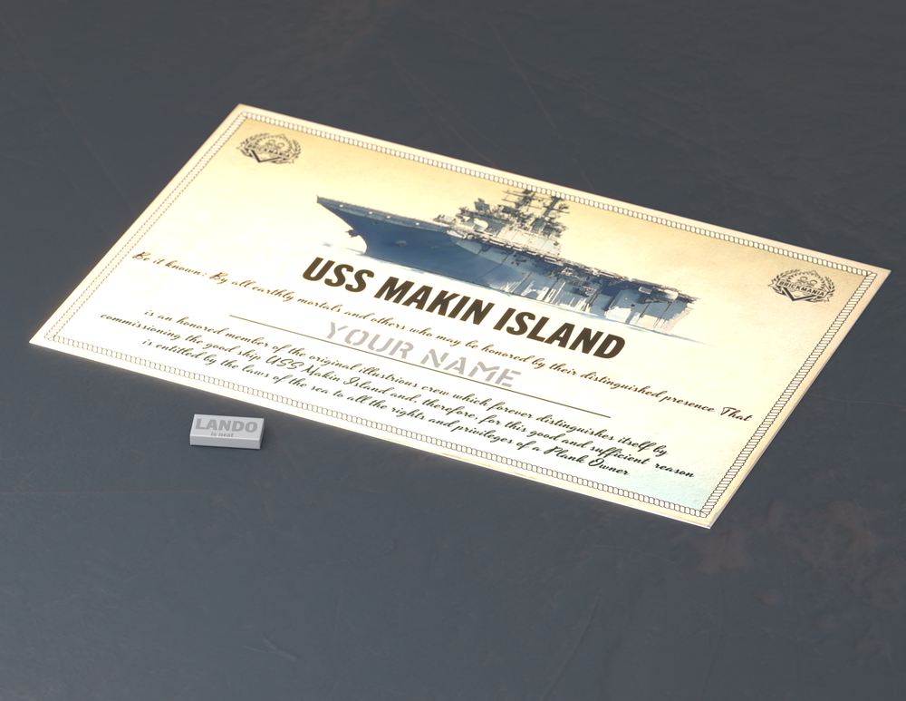 USS Makin Island Build - Plank Owner -  Level E-3 (Seaman)