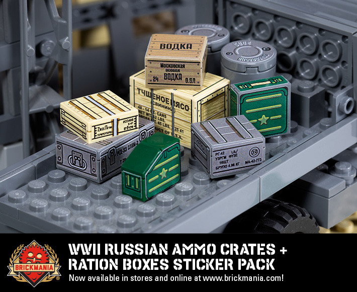 WWII Russian Ammo Crates and Ration Boxes - Sticker Pack