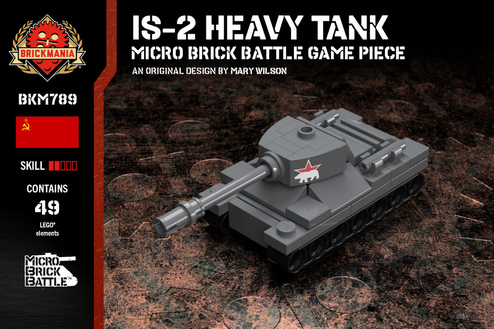 IS-2 Heavy Tank - Micro Brick Battle Game Piece