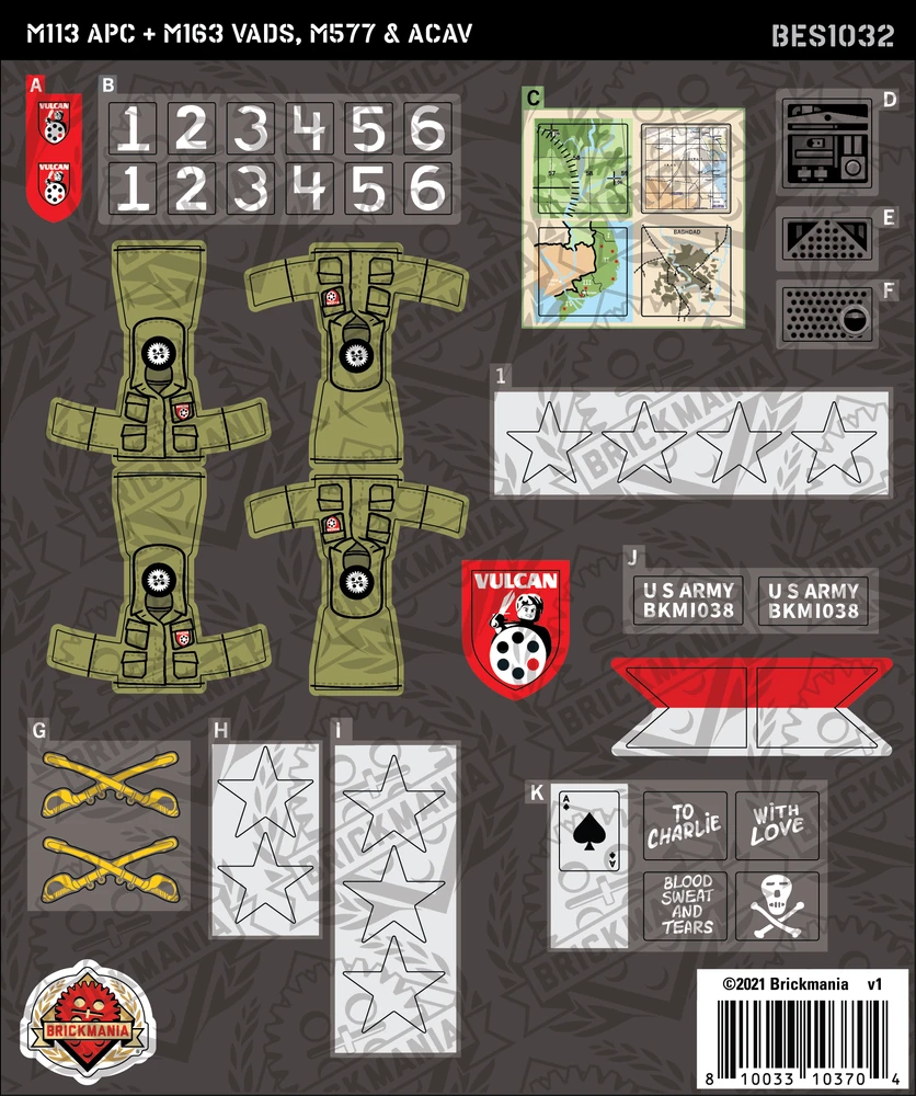 M113 APC + M163 VADS, M577 & ACAV - Sticker Pack