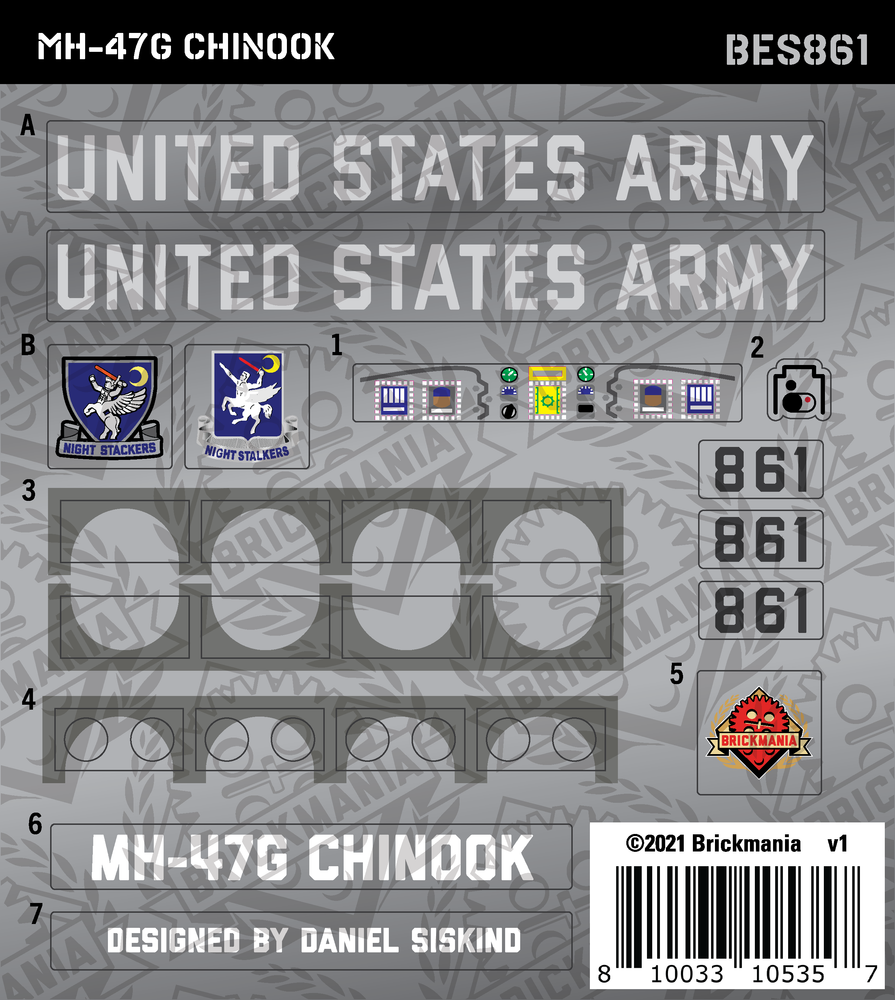 MH-47G Chinook (BKE861) - Sticker Pack