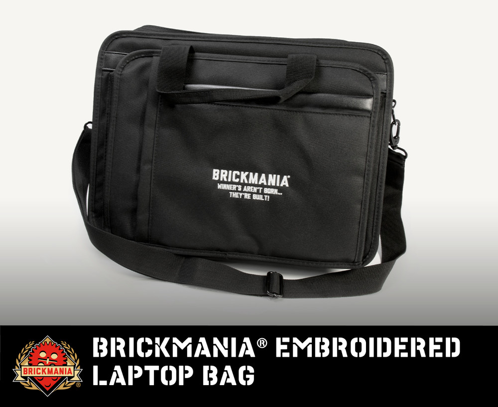 Brickmania® Embroidered Laptop Bag - Black