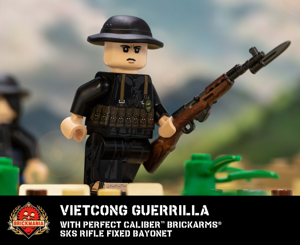 Vietcong Guerrilla with Perfect Caliber™ BrickArms® SKS Rifle Fixed Bayonet
