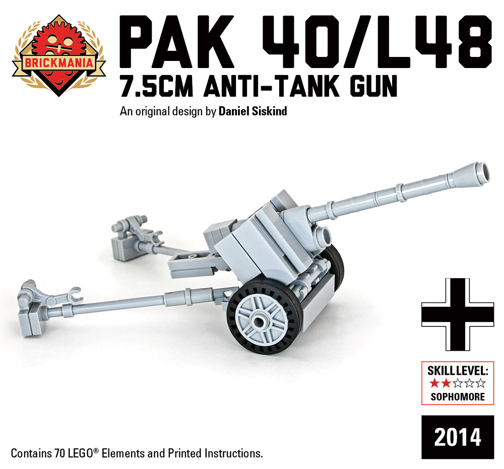 PaK 40 7.5cm Anti-Tank Gun - Brickmania Toys