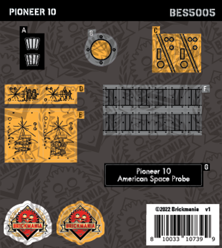 Pioneer 10 (BKE5005) - Sticker Pack