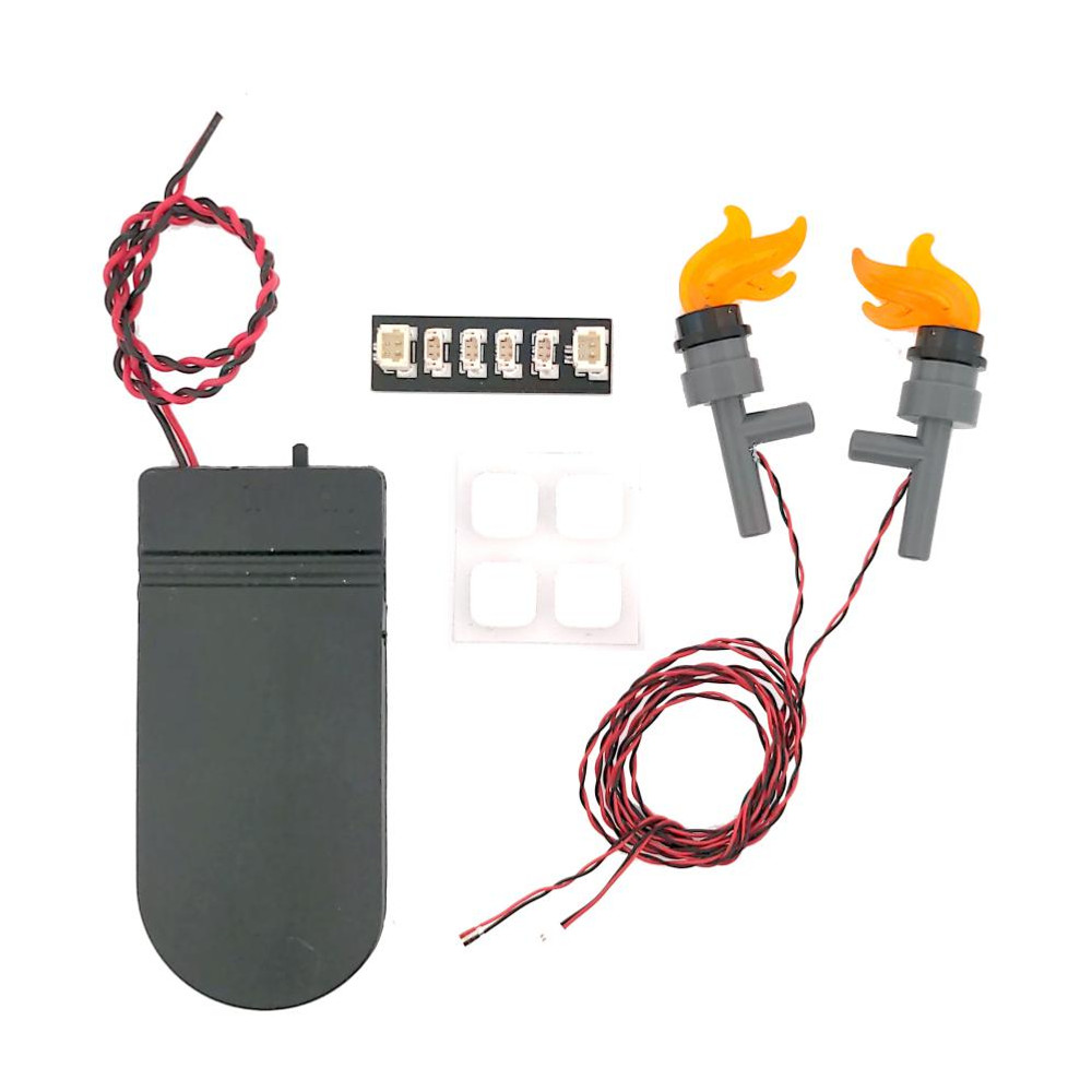 Brickstuff Flickering Gothic Torch 2-Pack with Battery Pack and Adapter