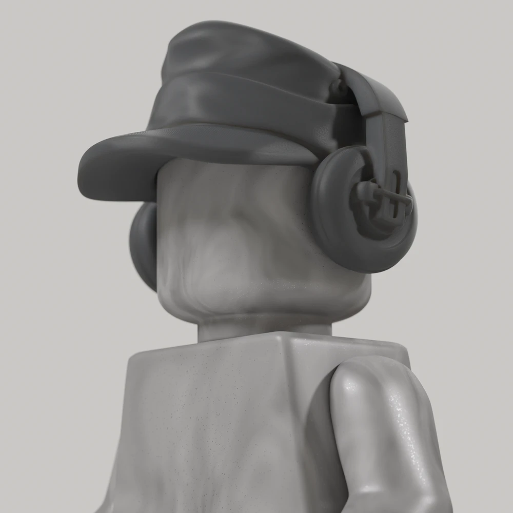 WWII German Field Cap With Headset