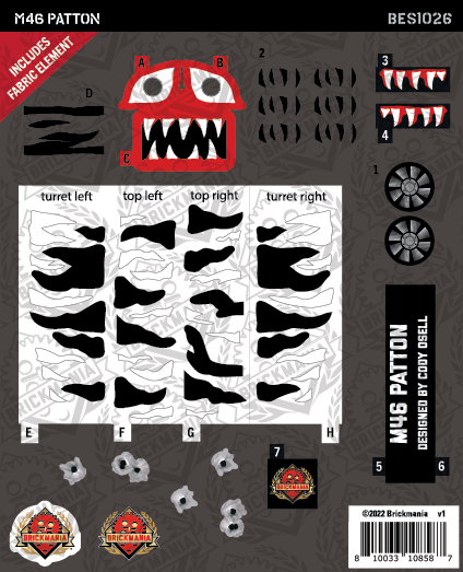 M46 Patton (BKE1026) - Sticker Pack
