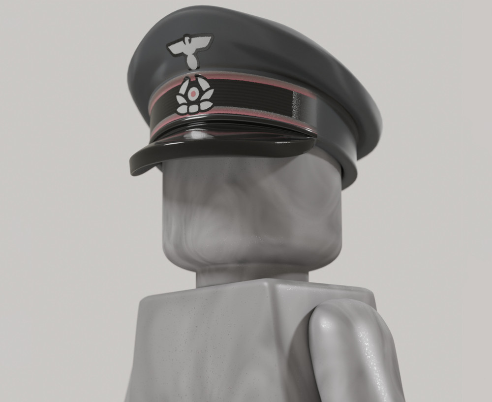 German Crusher Cap – Dark Gray (Printed, Officer)