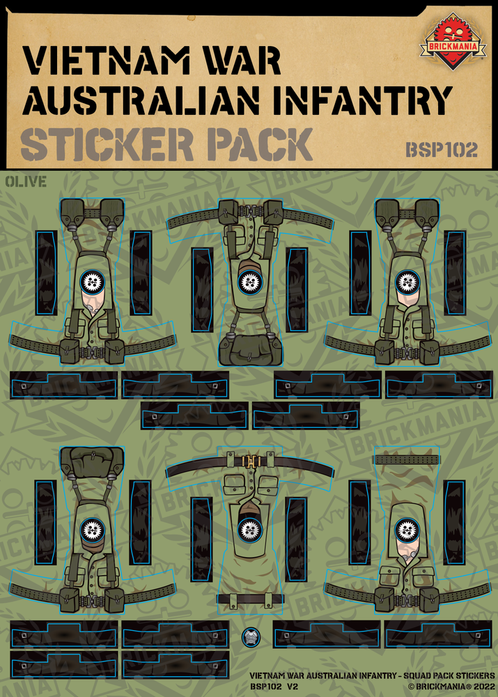 Vietnam War Australian Infantry – Squad Pack Stickers