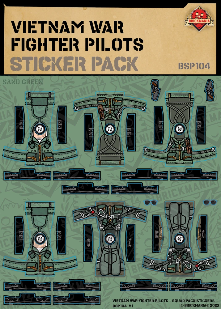 Vietnam War Fighter Pilots – Squad Pack Stickers