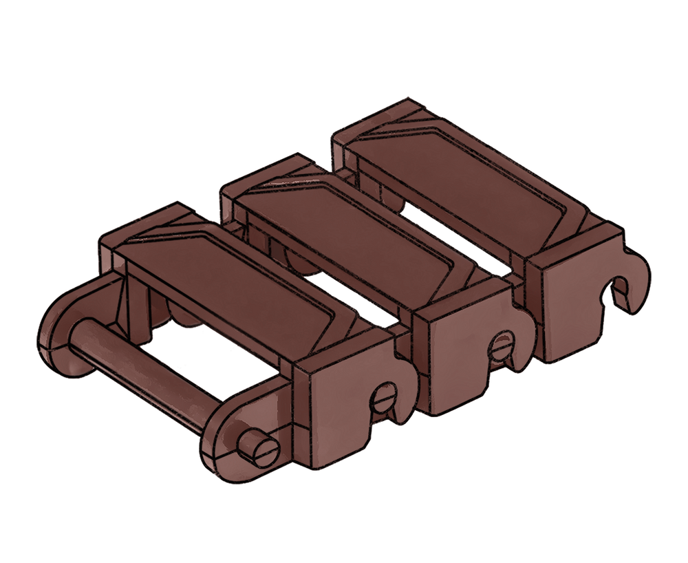 Brickmania® Track Links™ V3 - Chevron Double Wide - Brown - x150