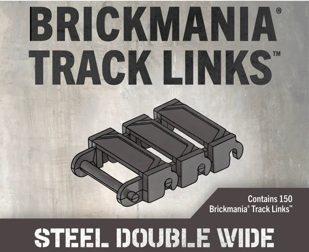 Brickmania® Track Links™ V3 - Chevron Double Wide - Steel - x150