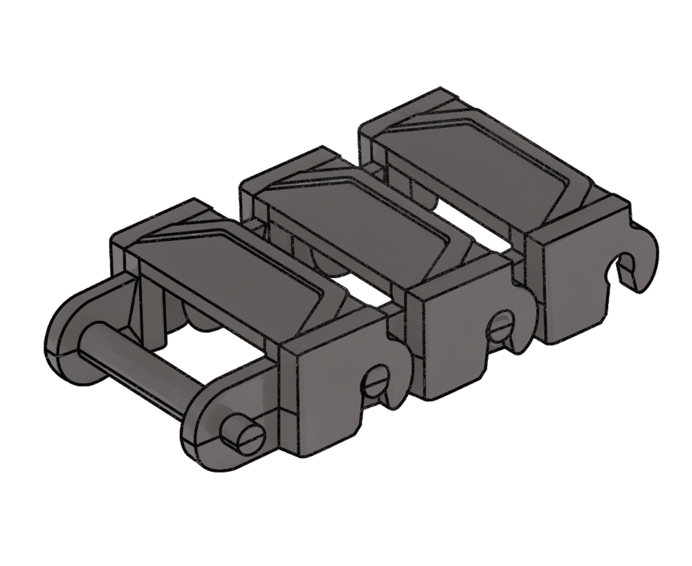 Brickmania® Track Links™ V3 - Chevron One and a Half Wide - Steel - x150