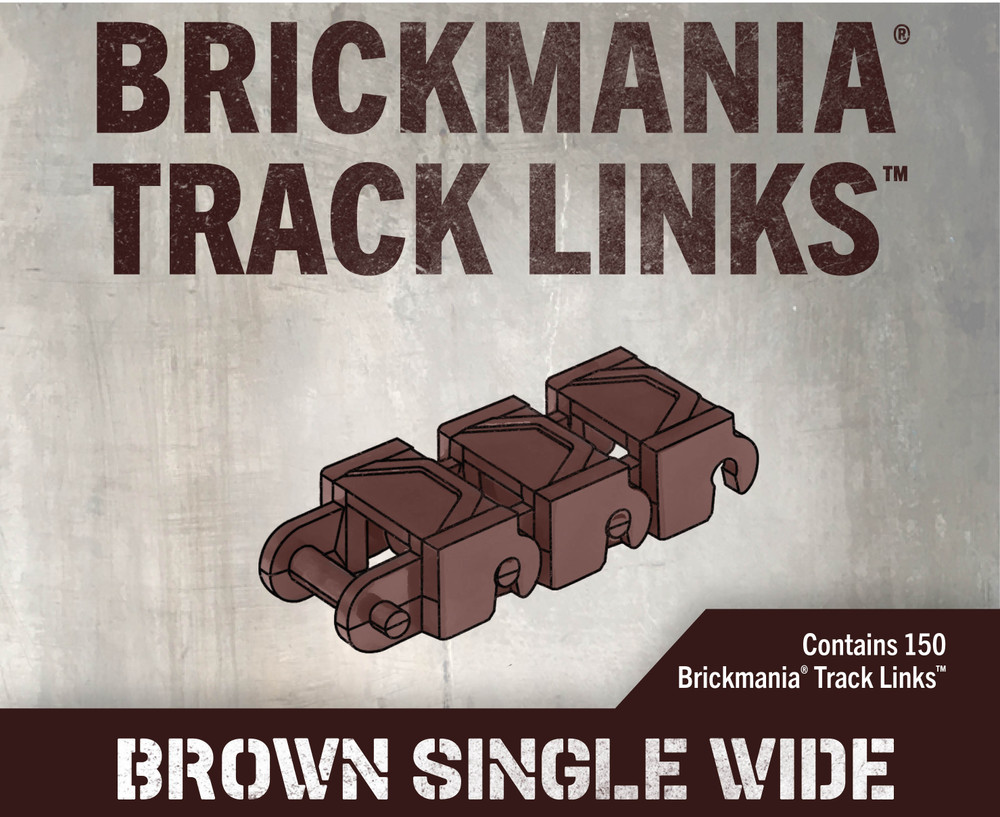 Brickmania® Track Links™ V3 - Chevron Single Wide - Brown - x150