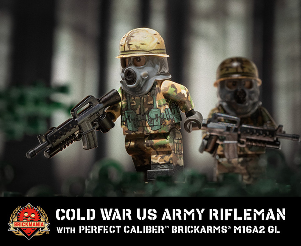 Cold War US Army Rifleman with Perfect Caliber™ BrickArms® M16A2 GL