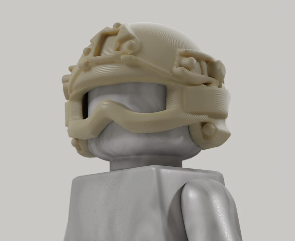 Fast Helmet with Goggles - Brickmania Custom Minifigure Accessory