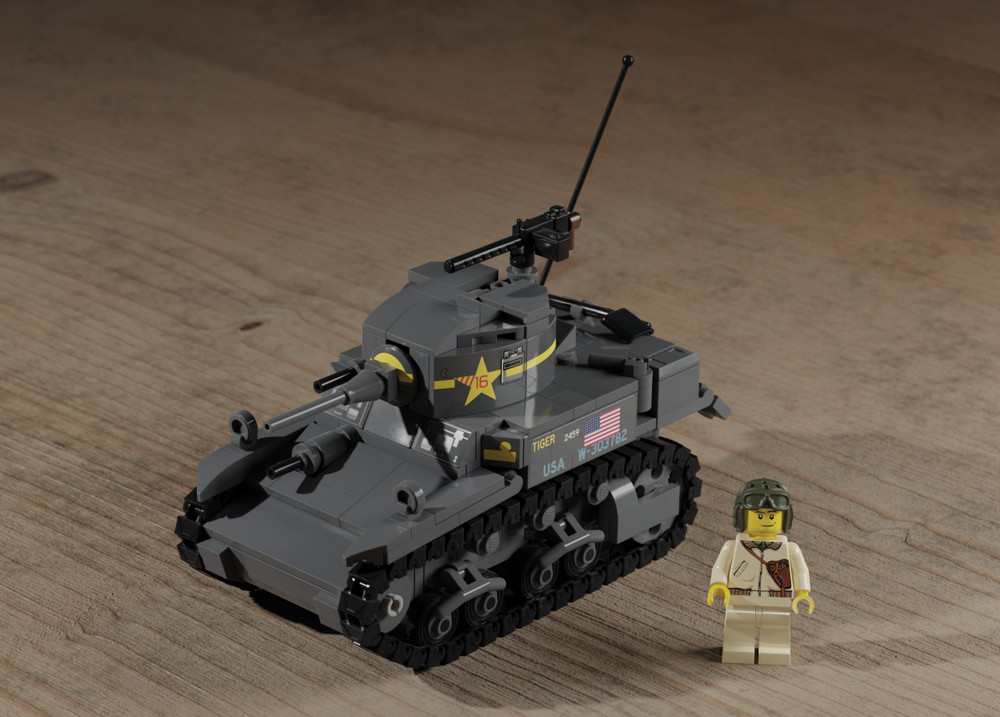M3A1 Stuart  – WWII American Light Tank- Brickmania Classic Series
