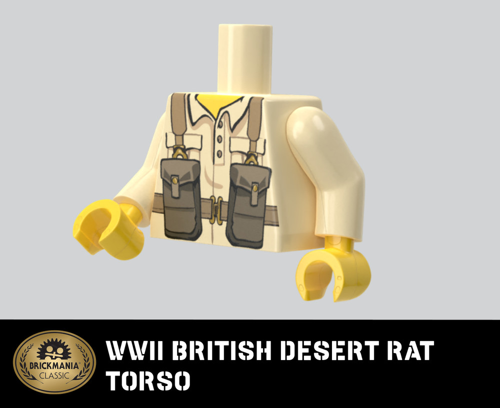 WWII British Desert Rat Torso - Brickmania Classic Series