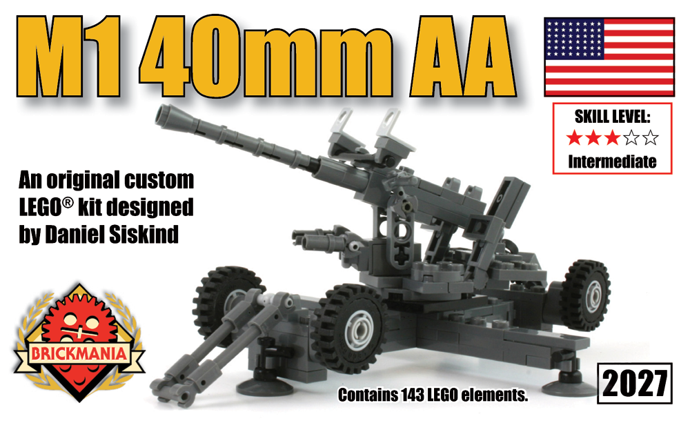 M1 40mm Anti-Aircraft Gun + 3 US Marines Bundle