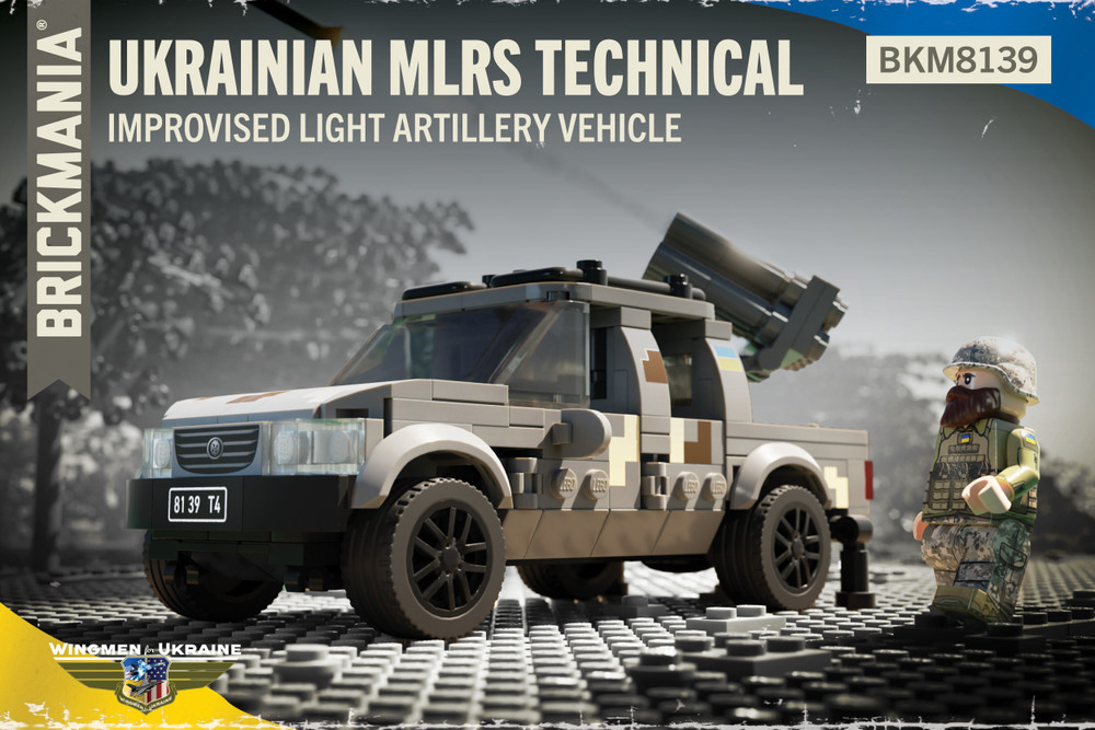 Ukrainian MLRS Technical – Improvised Light Artillery Vehicle