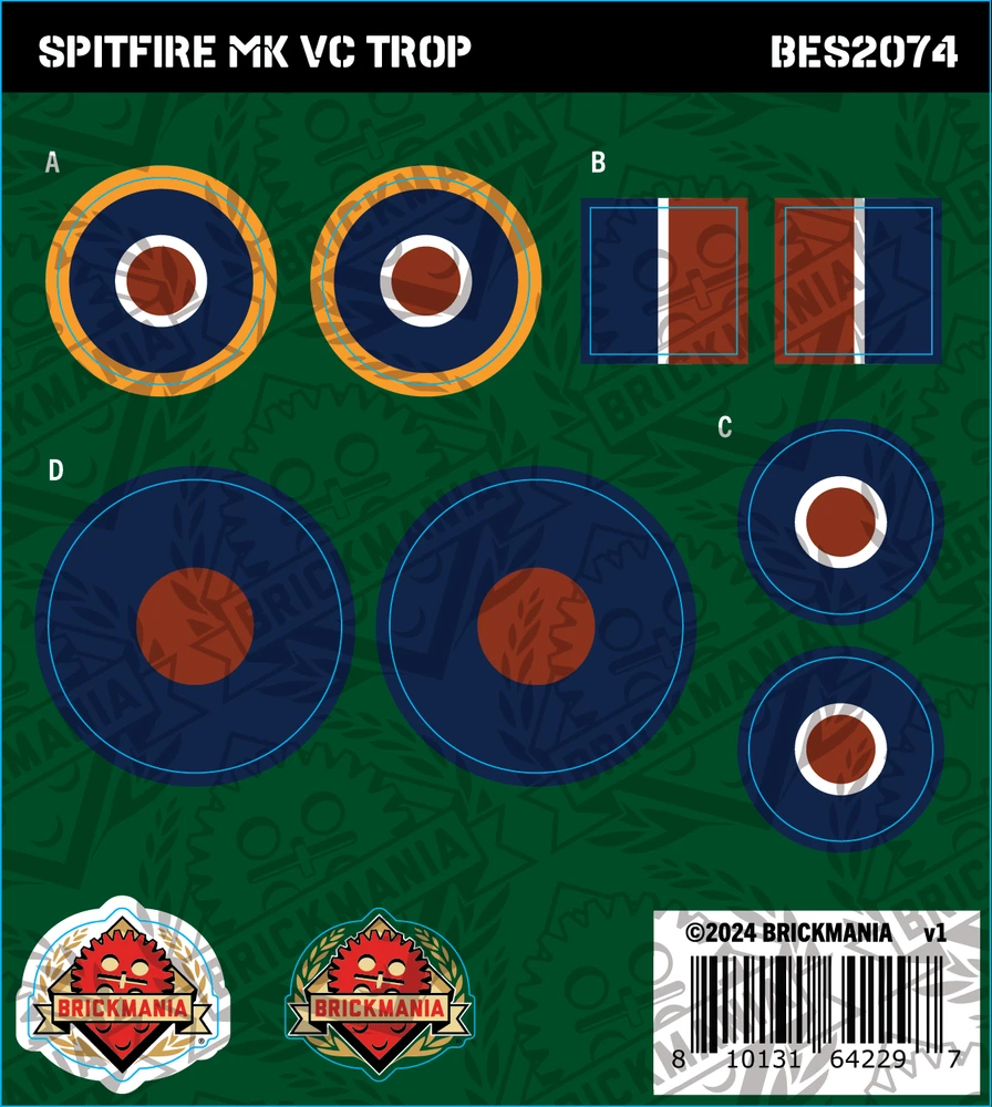 Spitfire Mk Vc Trop (BKE2074) – Sticker Pack 