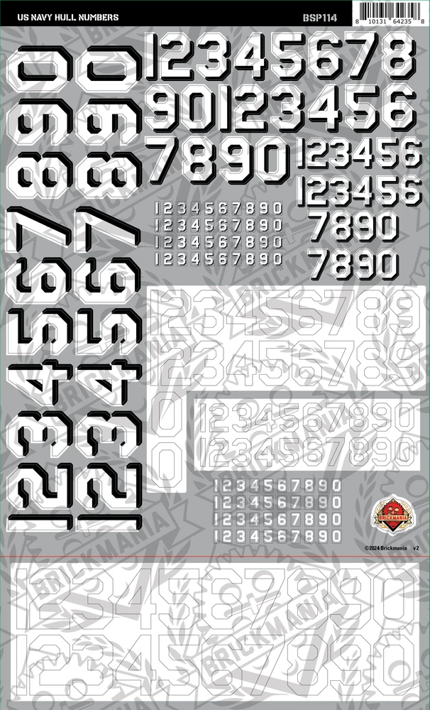 US Navy Hull Numbers Sticker Pack