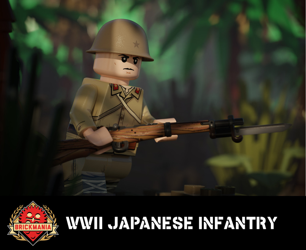 WWII Japanese Infantry with Perfect Caliber™ BrickArms® Japanese Arisaka with Bayonet