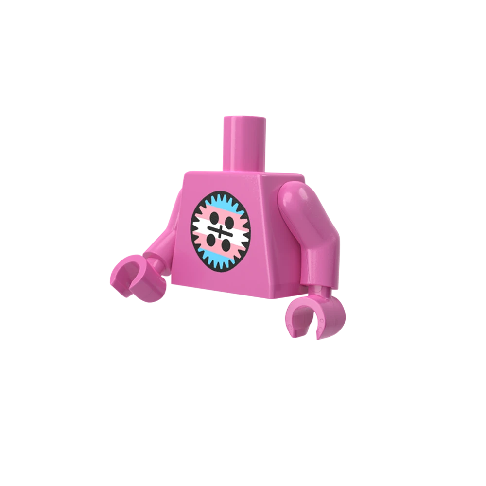 Trans Pride Gear Minifig Torso